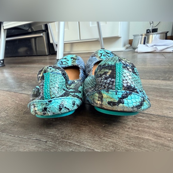 Tieks Azure Snake Ballet Flat Blue Size 9 - Picture 7 of 8